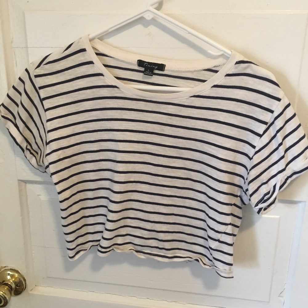 Striped Crop Top tee
